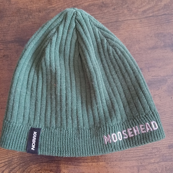 Moosehead Karbon Green Ribbed Beanie Toque Winter Hat Wool Blend 🫎 🍺 - Picture 5 of 7